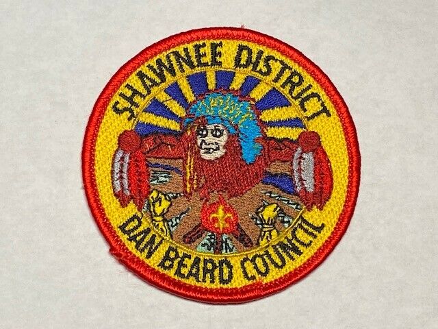 Bsa Dan Beard Council 1990s Shawnee District 3" Patch - New