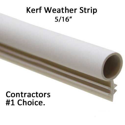 5/16" Window Kerf Slot Sash Weatherstrip Seal Bulb Bubble [white,tan,brn,blk]