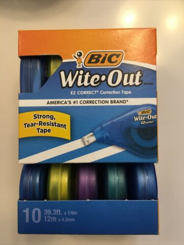 Wite-out Ez Correct Tape Correction Tape 10 Pack White Out Bic Whiteout