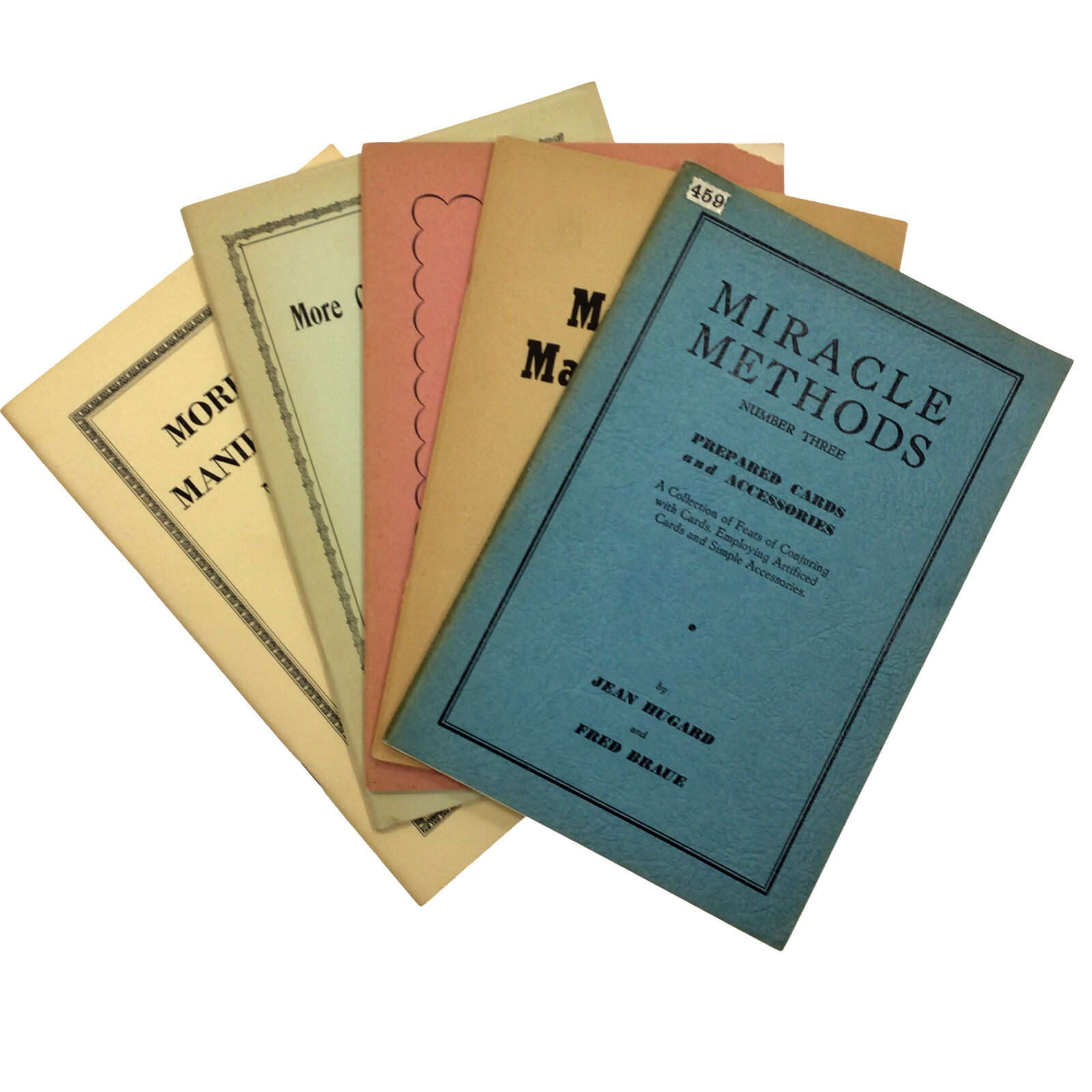 (5) Jean Hugard Conjuring Booklets: Card Manipulation #1-4 / Miracle Methods #3