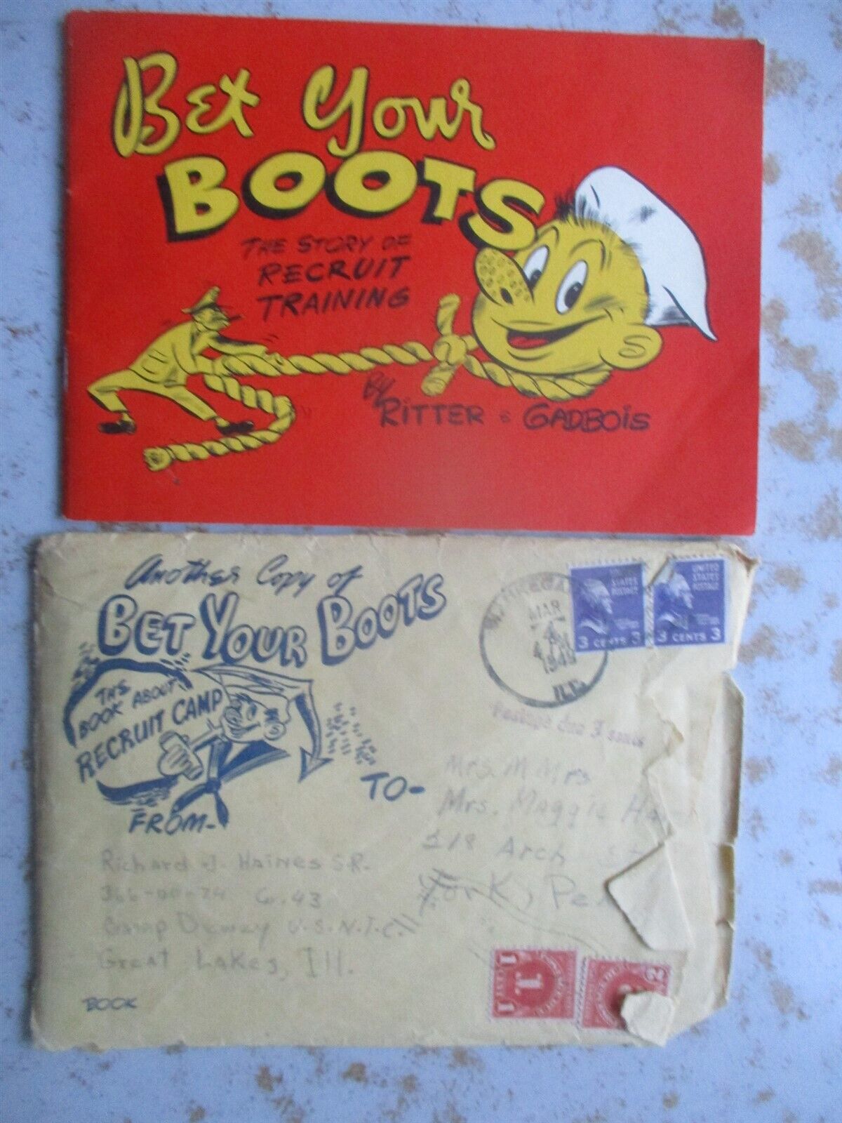 Bet Your Boots: The Story Of Recruit Training - 1949 Military Comic Booklet
