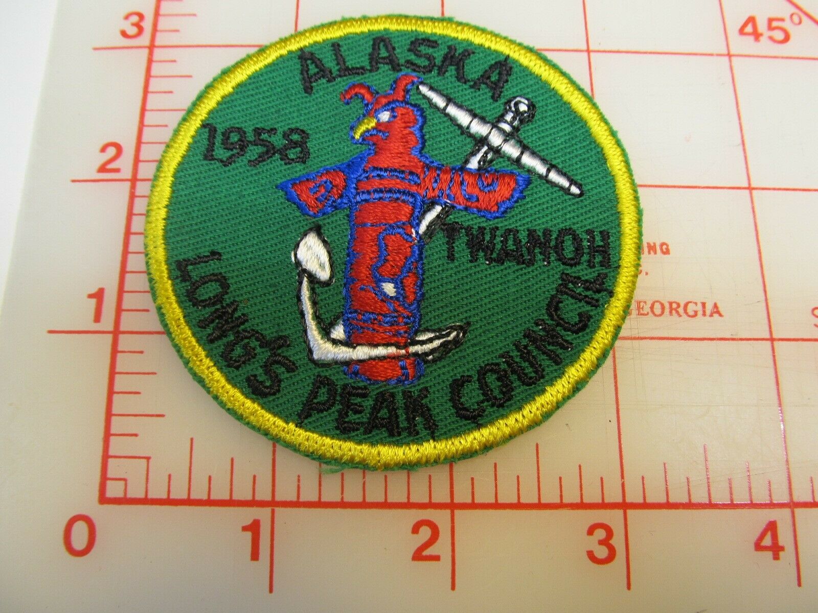 Long's Peak Council 1958 Alaska Collectible Twanoh Patch (r45)