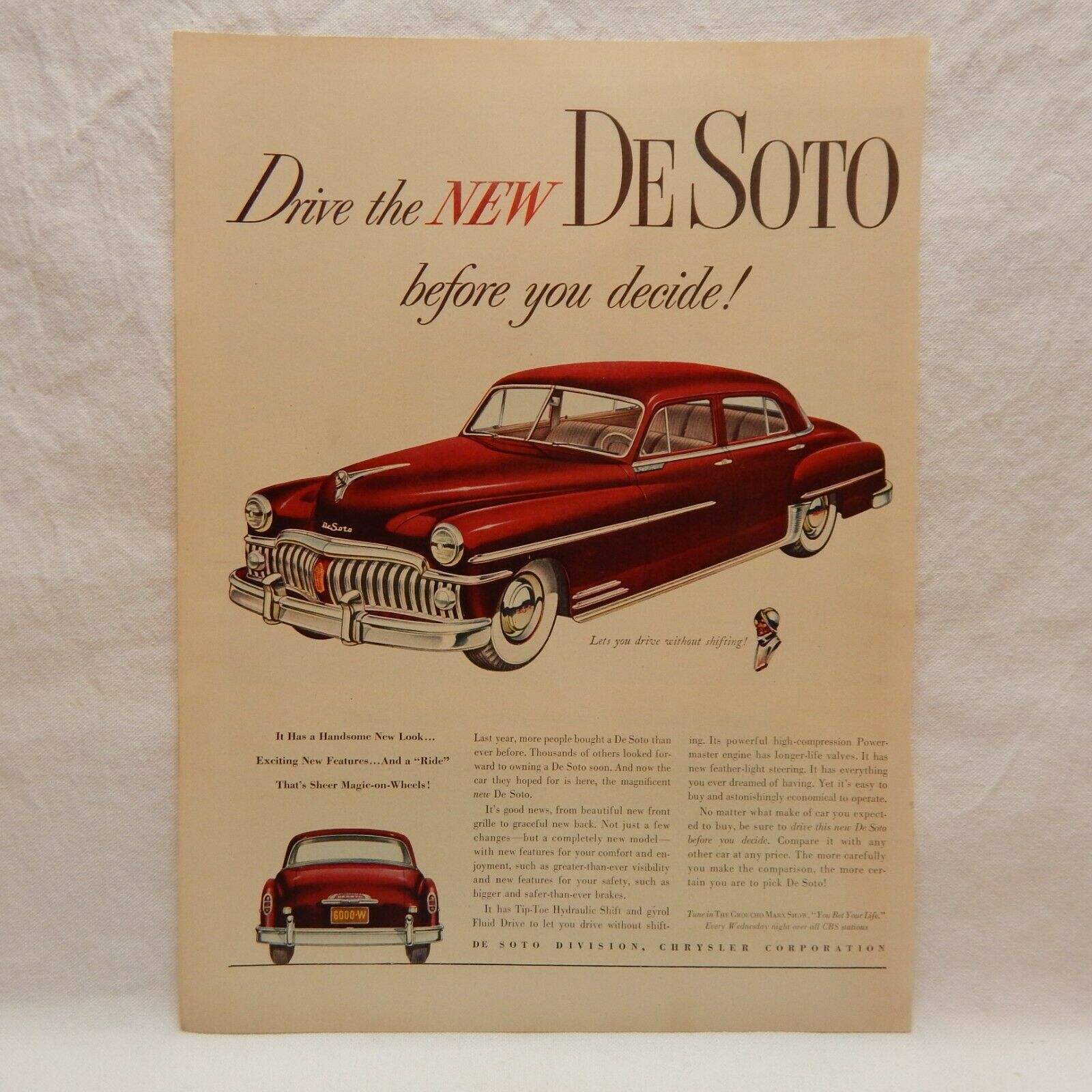 1950 Desoto, Chrysler Corp., Color Advertisement