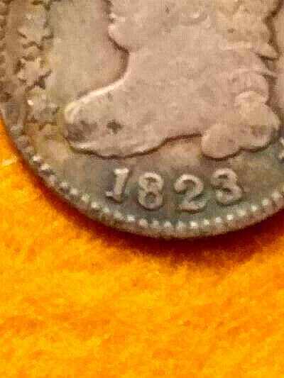 1823/2 Capped Bust Dime 10c Vg Scarce Visible "3/2"