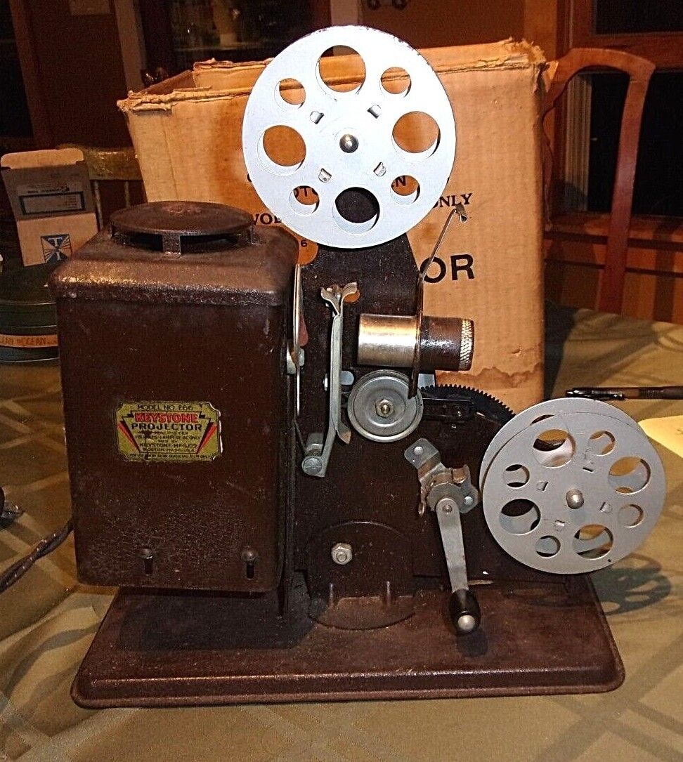 Vintage 16mm Film Movie Projector E66 W Reels Works