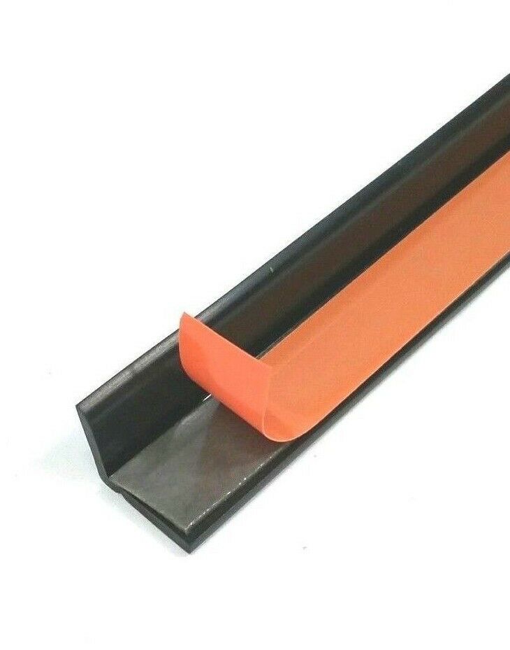 2x Adhesive Rubber Angle Weather Strip Stripping Seal Corner Guard 23 1/2" Long